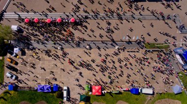 Vinnytsia Ukrayna - 28 Nisan 2018: Yıllık şehir Çalıştır 