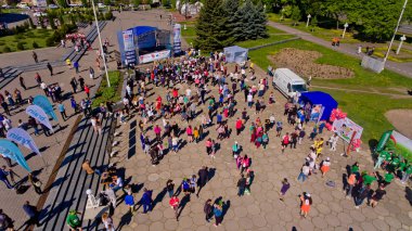 Vinnytsia Ukrayna - 28 Nisan 2018: Yıllık şehir Çalıştır 