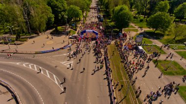 Vinnytsia Ukrayna - 28 Nisan 2018: Yıllık şehir Çalıştır 