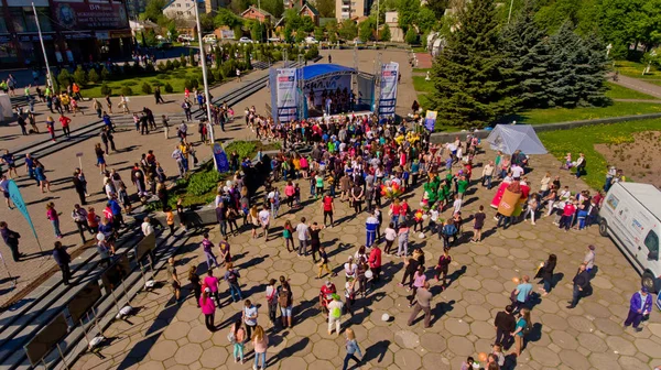Vinnytsia Ukraine Abril 2018 Annual City Run Vinnytsia Runs Atletas — Fotografia de Stock