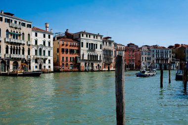 Venice, İtalya - 06 Nisan 2018: Venedik, İtalya Grand canal güzel görünümü.