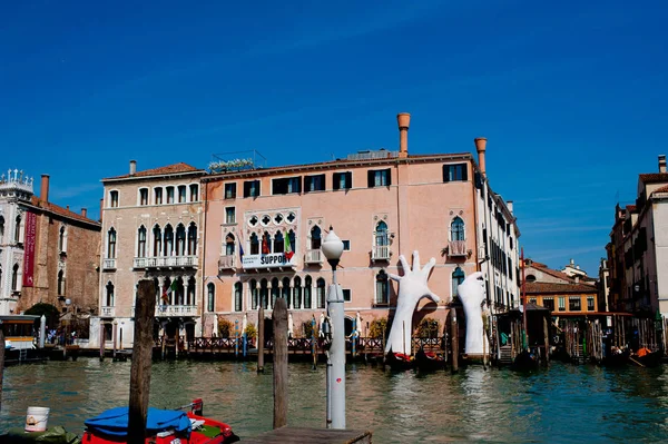 Veneza Itália Abril 2018 Bela Vista Grande Canal Veneza Itália — Fotografia de Stock