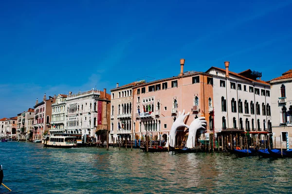 Venice Olaszország 2018 Április Gyönyörű Kilátás Nyílik Grand Canal Velence — Stock Fotó