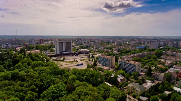 Letecký Pohled Panoráma Evropě — Stock fotografie