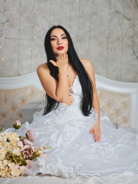 Lüks bir gelin portresi.