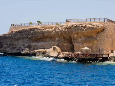 Kızıldeniz kayalar Şarm al Shaikh Mısır Peyzaj.