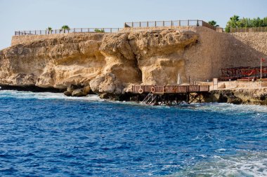 Kızıldeniz kayalar Şarm al Shaikh Mısır Peyzaj.