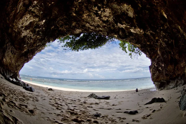 Hermosa Vista Playa Bali Cueva — Foto de Stock