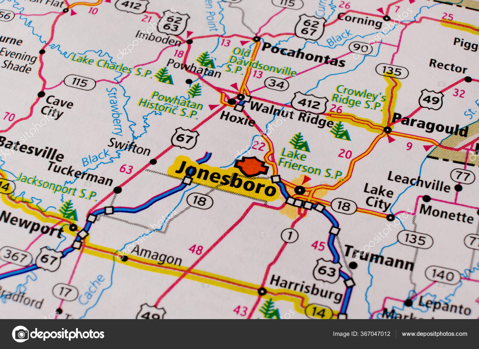 Jonesboro City Usa Travel Map Concept Travel Stock Photo by ©Leo-nik