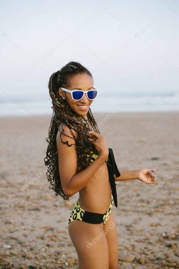 Sexy stylish brazilian woman in fashion bikini Stock Photo by