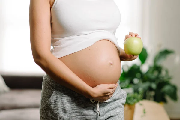 Koncepcja zdrowej diety kobiety w ciąży — Zdjęcie stockowe