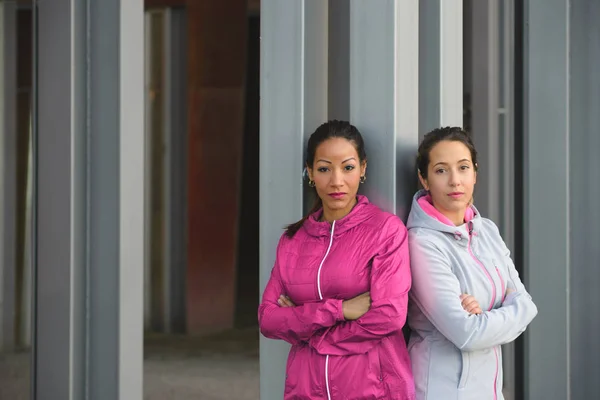 Multi racial sporty women on fitness workout — Stock Photo, Image