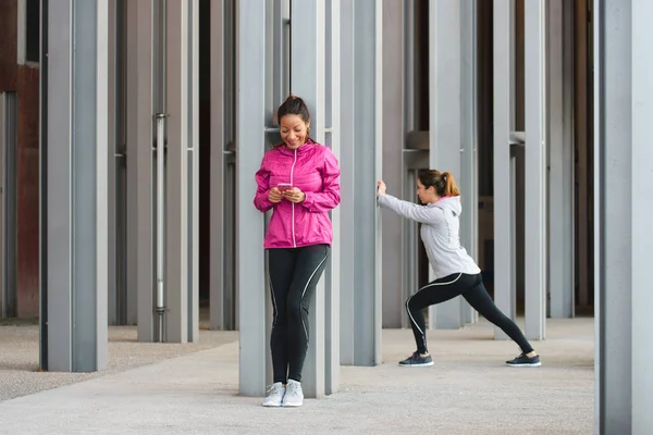 Multi racial sporty women on fitness workout — Stock Photo, Image