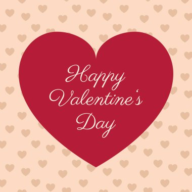 Sevgililer günü vektör tasarımı. Arka planda yürekleri kırmızı kalp metin ve seamless modeli. Mutlu Sevgililer günü!