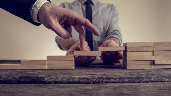 Retro image of businessman supporting his colleague — Stock Photo, Image