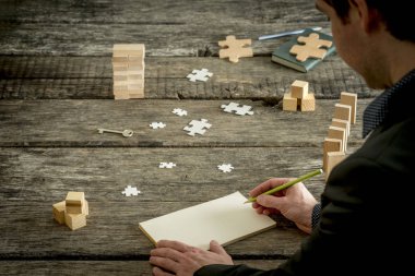 Boş defter ile kopya alanı iş önünde görünümünde nadir