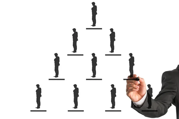 Koncepcja Biznesowa hierarchii — Zdjęcie stockowe