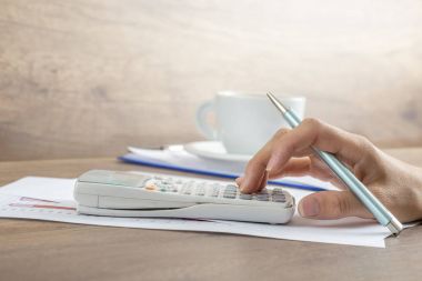 Kadın muhasebeci yan görünüm