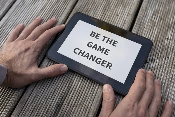 Motivational and inspirational message Be the game changer — Stock Photo, Image