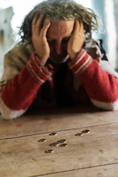 Begreppet fattigdom och förtvivlan — Stockfoto