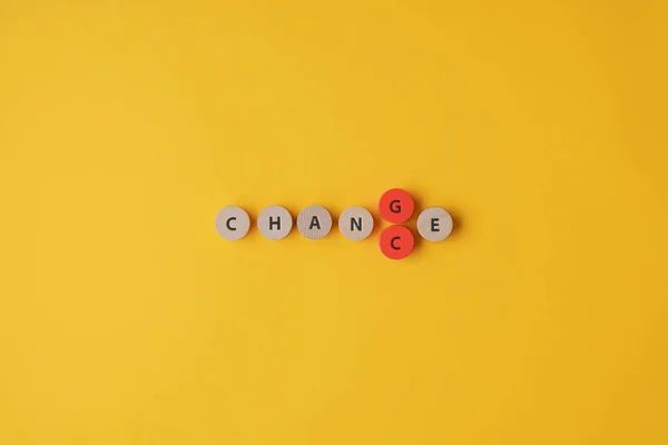 Mudando a palavra Mudança em Chance — Fotografia de Stock