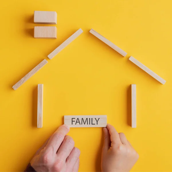 Begreppsmässig bild av familj och enhet — Stockfoto