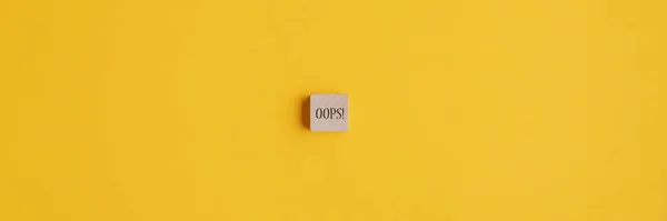 Oops sign over yellow background — Stock Photo, Image