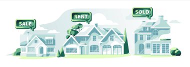 Gayrimenkul konutları tekli beyaz arka plan önerisi