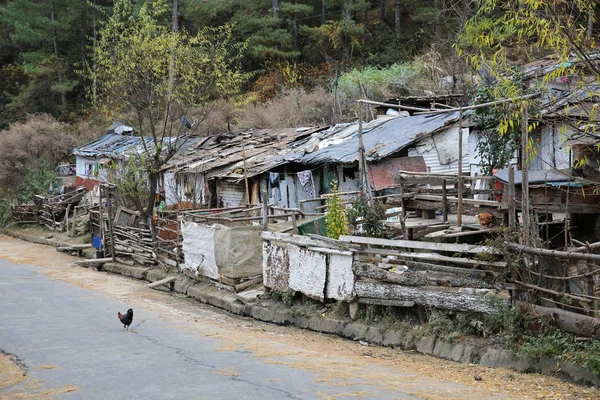 Індійська працівників житло Ii, Бутану — стокове фото