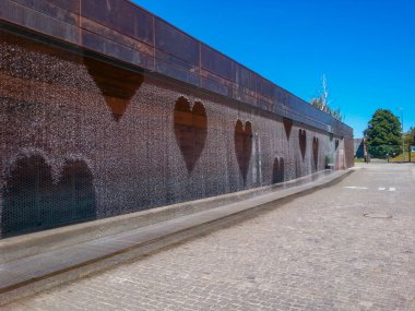 Wroclaw 28 Mayıs 2017 Hidropolis Su Müzesi Su Duvarında kalp şeklinde