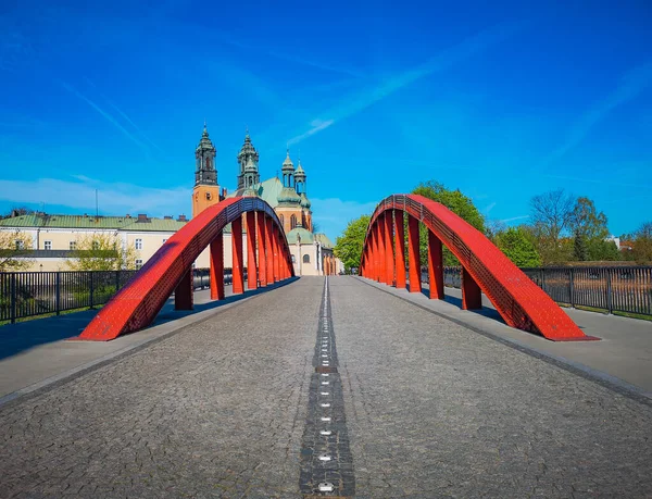 2018 Poznan 2018 Tumski Bridge Old Square City — 스톡 사진