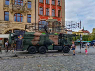 Wroclaw 15 Ağustos 2018 Polonya askeri festivali pazar meydanında