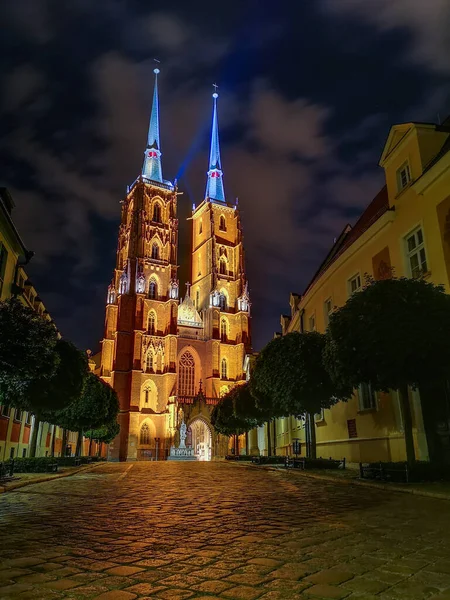 Wroclaw Július 2018 Székesegyház Ostrow Tumski Tér — Stock Fotó