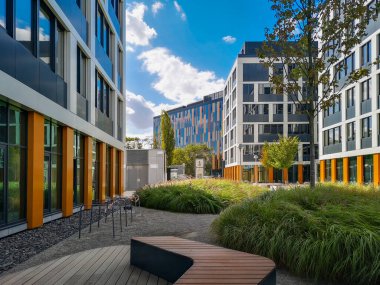 Wroclaw Polonya 22 Eylül 2018 Wroclaw 'daki iş bahçesinde binalar