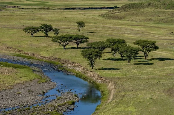 Part of one valley in Drakensberg mountain — Stock Photo, Image