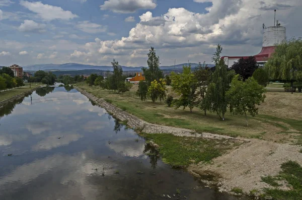Delchevo Town Landscape Bregalnica River Macedonia — Stock Photo, Image