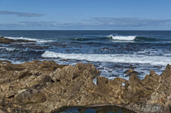 Wybrzeże Morskie Nad Oceanem Atlantyckim Cape Town Republika Południowej Afryki — Zdjęcie stockowe