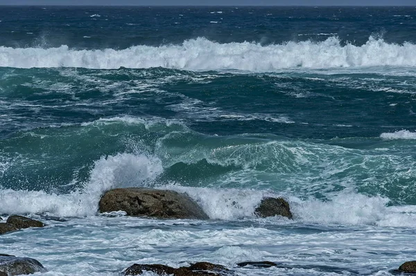 Sea Shore Atlantic Oceav Kapské Město Jihoafrická Republika — Stock fotografie