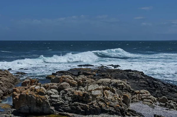 Riva Del Mare Sull Oceano Atlantico Città Del Capo Sud — Foto Stock