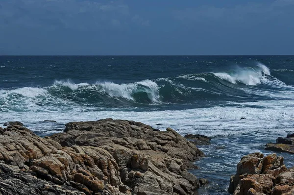 Zee Kust Atlantische Oceav Door Kaapstad Zuid Afrika — Stockfoto