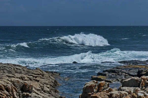 Zee Kust Aan Atlantische Oceaan Door Kaapstad Zuid Afrika — Stockfoto