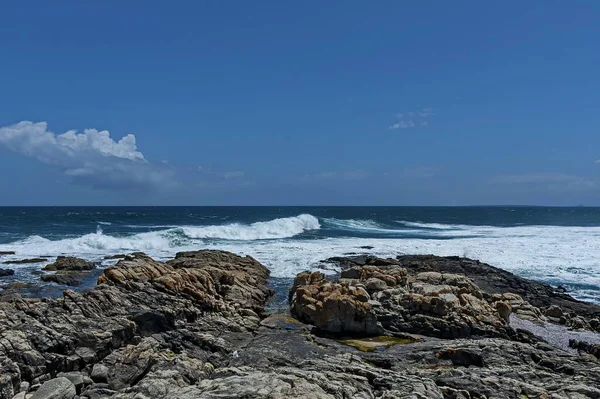 Zee Kust Aan Atlantische Oceaan Door Kaapstad Zuid Afrika — Stockfoto