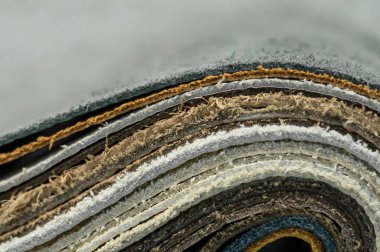 Lüks, çok renkli deri örnekleri yakın plan. Arka plan olarak kullanılabilir. Sektör arkaplanı