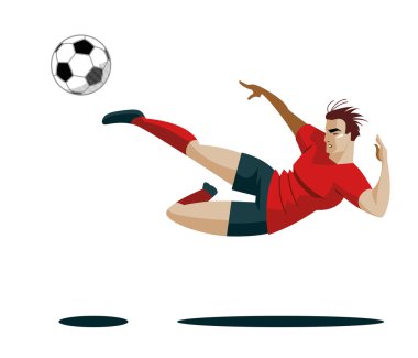 Futbolcu topa vuruyor 