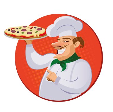 Pizza hazırlama mutfakta yemek.