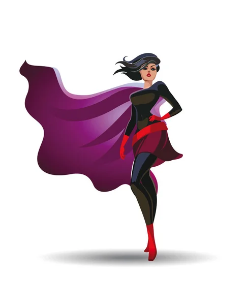 Belle superherpine dans un costume de pose de fierté. Illustration vectorielle — Image vectorielle