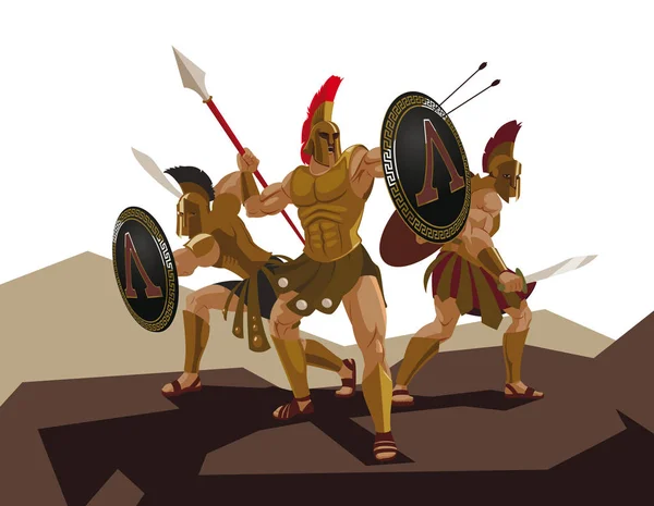 Destacamento de legionarios romanos — Vector de stock