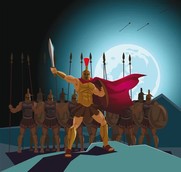 Oderwanie rzymskich legionistów. Ilustracja wektorowa — Wektor stockowy