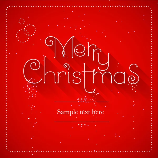 Merry Christmas lettering blue background, vector illustration — Stock Vector