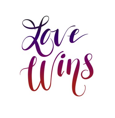 WINS seviyorum. Sevgililer günü tebrik kartı hat ile. Elle çizilmiş tasarım öğeleri. Modern fırça yazı el yazısı.